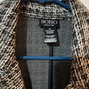 Soho Women's Classic Black and White Blazer